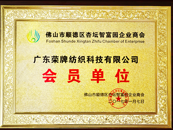 必一·运动(B-Sports)获2017年顺德政府颁发“佛山市顺德区杏坛智富园企业商会”